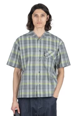 Dry Check Open SS Shirt- Grey