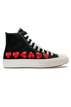 Comme Des Garçons Play Black Converse - Multiple Hearts Chuck 70 High Sneakers