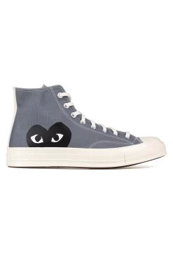 Comme Des Garçons Play Grey Converse - Half Heart Chuck 70 High Sneakers