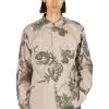 Classic Shirt - Khaki Pinecone Print French Twill