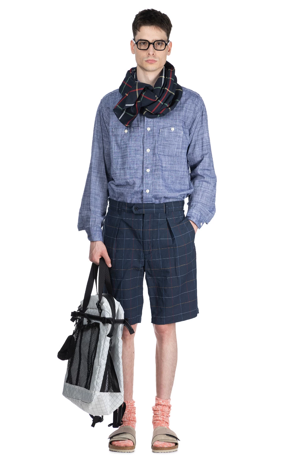 Sunset Short - Navy CL Windowpane