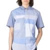 Cotton Check X Cottone Stripe Mix Shirt