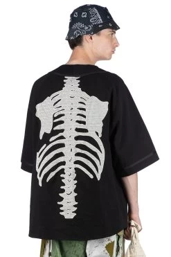 16/-Densed Jersey Baseball Shirt (BONE) - Black