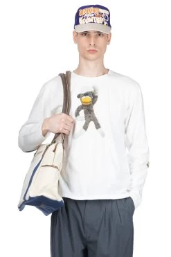 20/-Jersey Crew LS Tee (KINECHISAKU) - White