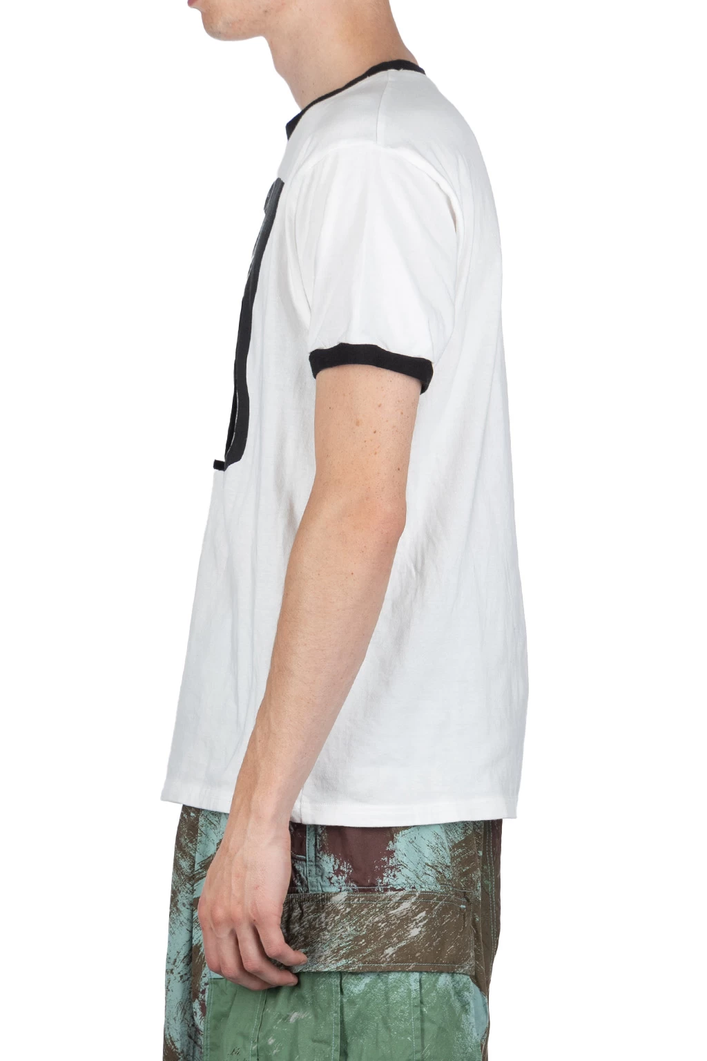 20/-Jersey Ringer T (DENIM MEN LOVE CATS SCRATCH) - White - Image 3