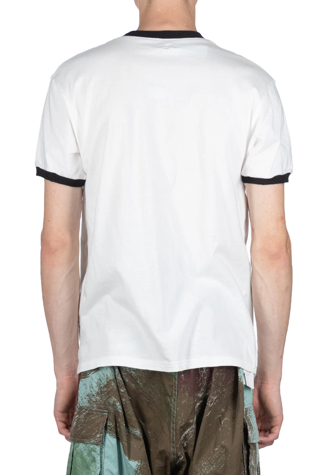 20/-Jersey Ringer T (DENIM MEN LOVE CATS SCRATCH) - White - Image 4