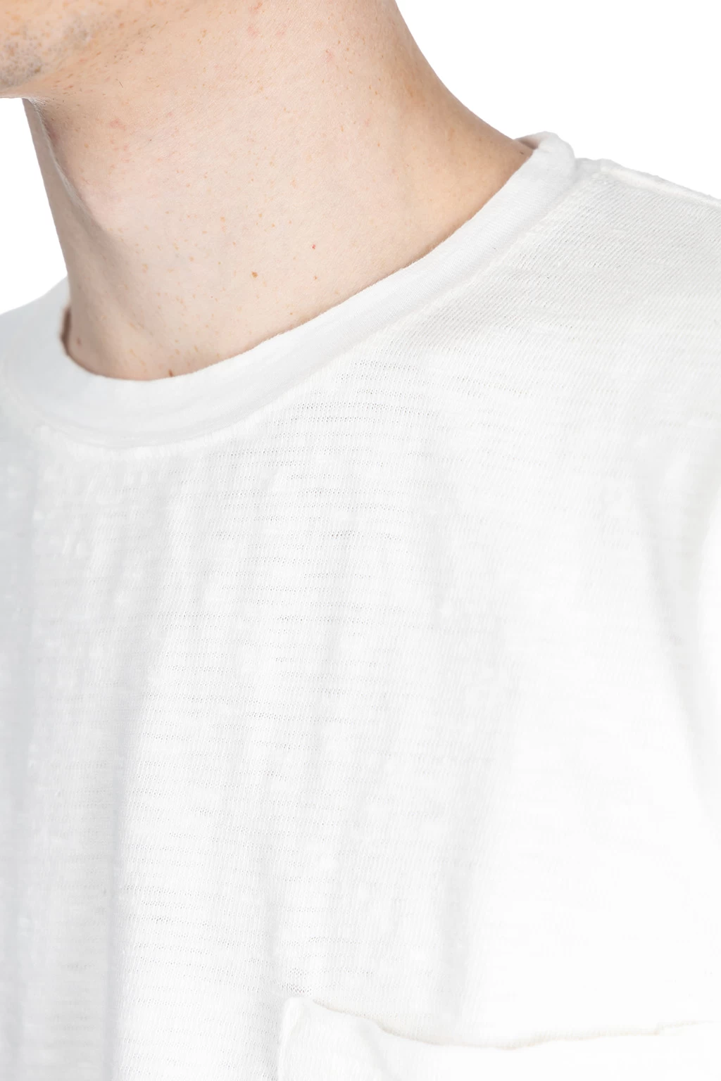 AMUSE Knit Pocket LS Tee - White - Image 5