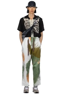 Combed Burberry BRUSH-CAMO EASY Pants - White