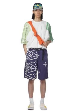 Combed Burberry Homongo Cross Easy Shorts - Navy