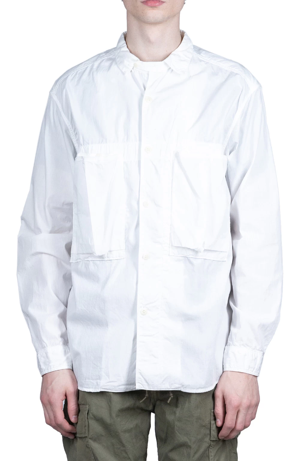 Cotton Broad Anorak Shirt - White - Image 2