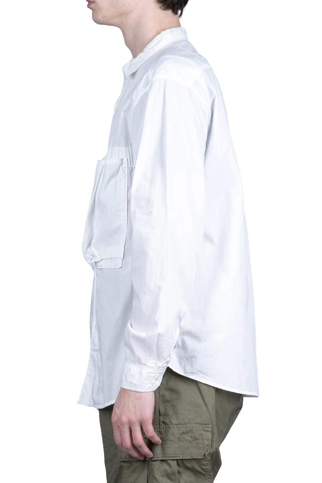 Cotton Broad Anorak Shirt - White - Image 3