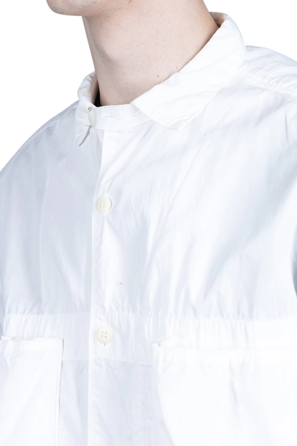 Cotton Broad Anorak Shirt - White - Image 5
