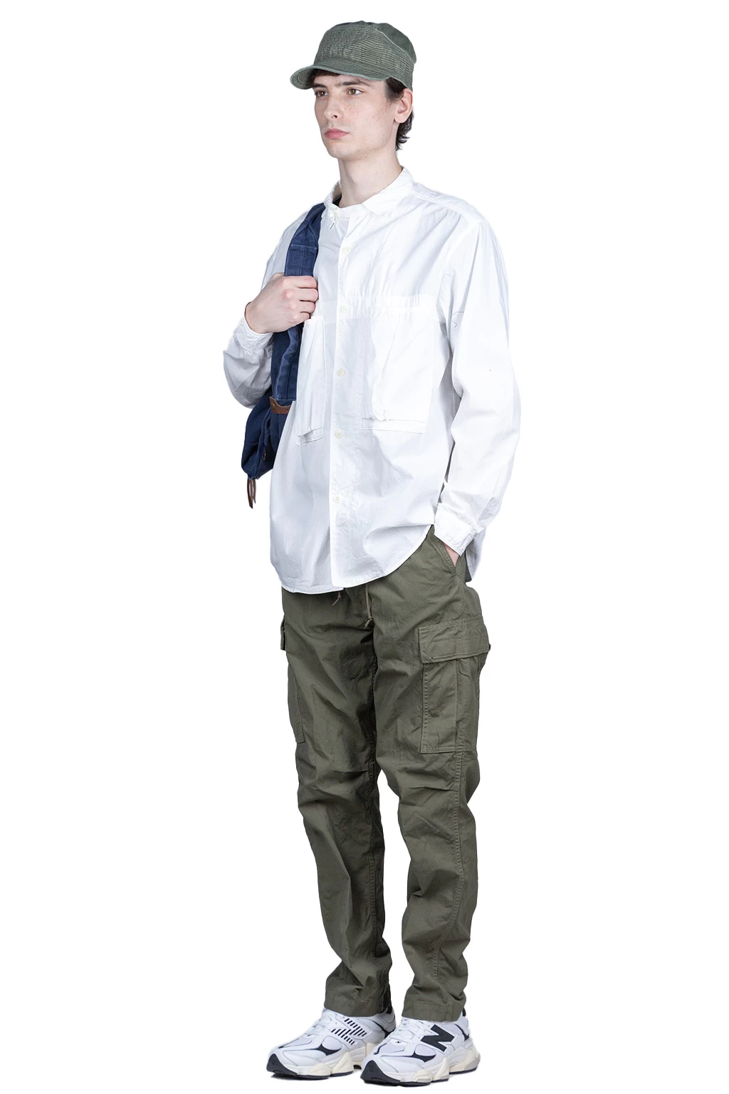 Cotton Broad Anorak Shirt - White - Image 6