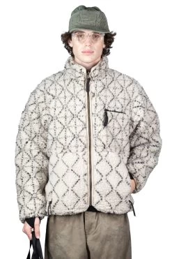 DO-GI SASHIKO BOA Fleece Reversible Blouson - Natural