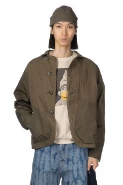 Linen Chino Cloth X Gabardine RINGOMAN Coverall - Khaki