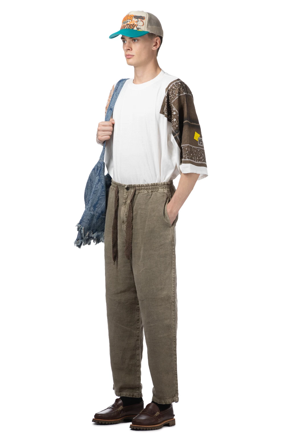 Linen Heavy Canvas EASY Pants - Grey - Image 7