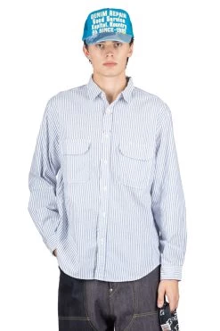 OX Stripe Clip Shirt - Blue