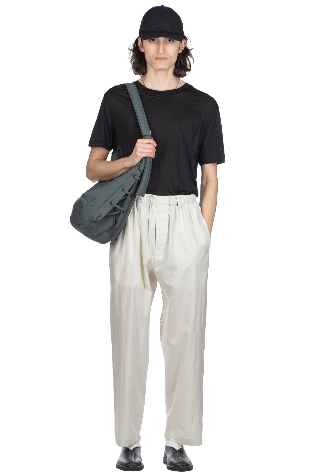 Lemaire Relaxed Pants - Pale Mastic