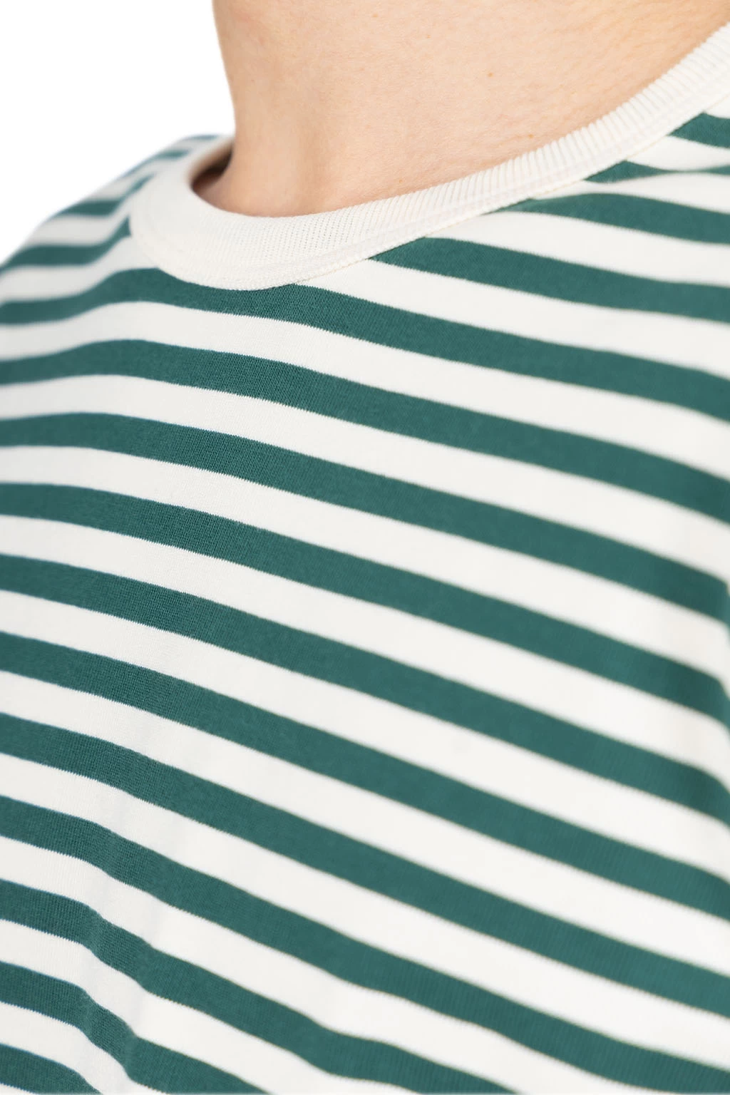 COOLMAX Stripe Jersey LS Tee - Green X Natural - Image 5