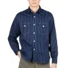 Fiction Romance 8.5oz Wabash Stripe Work Shirt - A. Navy