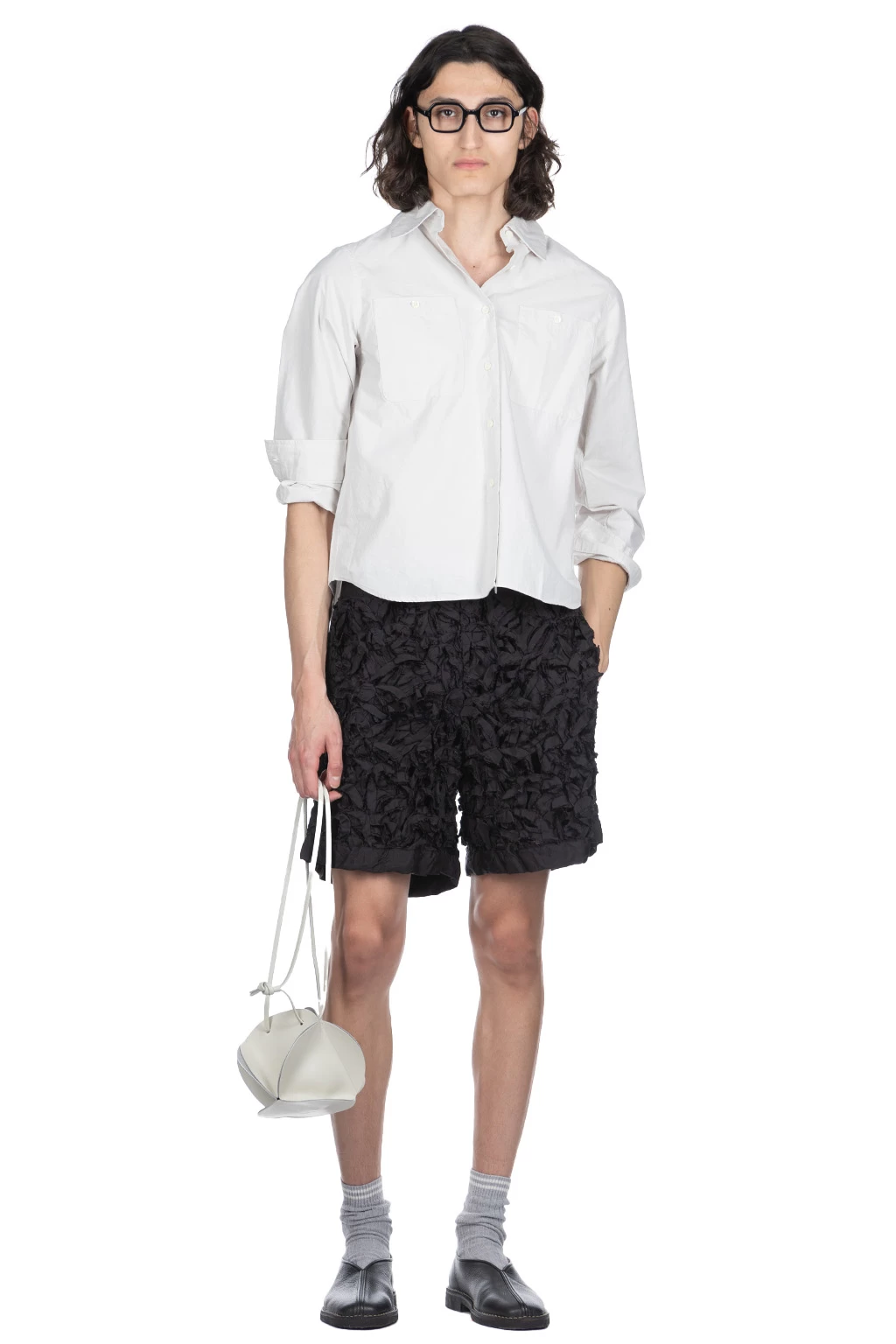 ALL EMBROIDERY SHORTS - Black