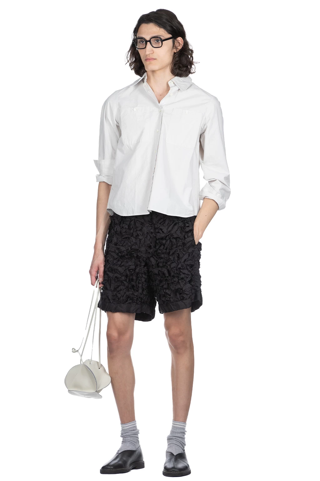 ALL EMBROIDERY SHORTS - Black - Image 7