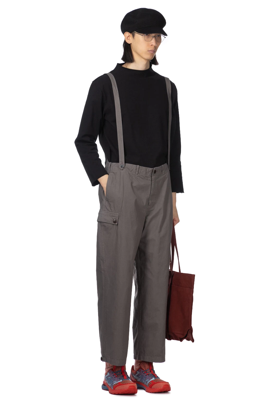 Zimbabwe Suspender Cargo Pants - Grey - Image 8